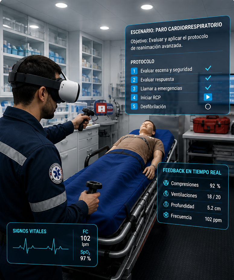 Simulación inmersiva para entrenamiento y toma de decisiones